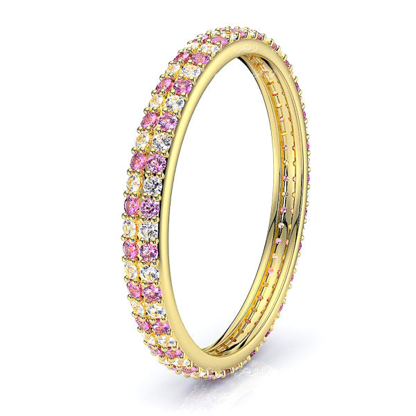 Yellow Diamond and Pink Sapphire