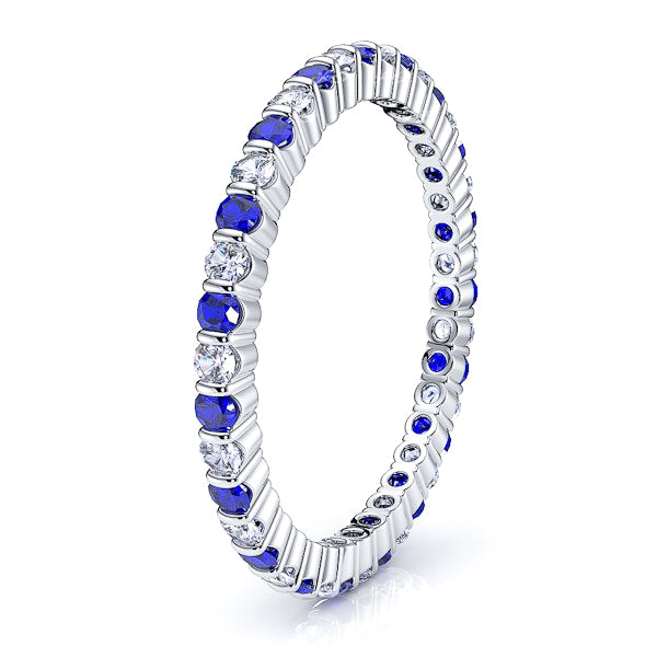 White Diamond and Blue Sapphire