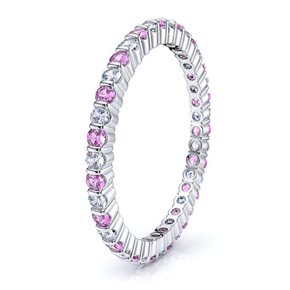 White Diamond and Pink Sapphire