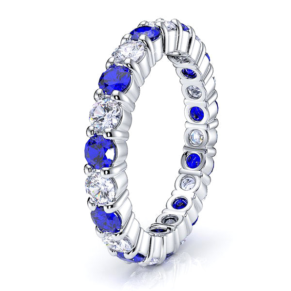 White Diamond and Blue Sapphire