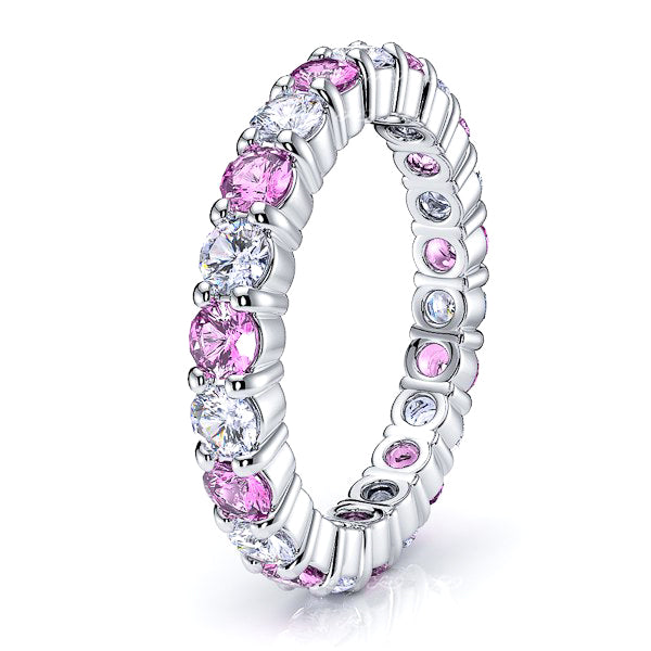 White Diamond and Pink Sapphire