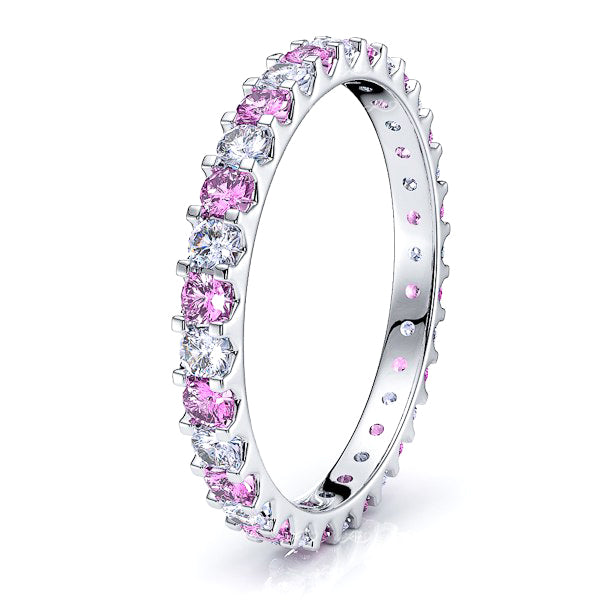 White Diamond and Pink Sapphire