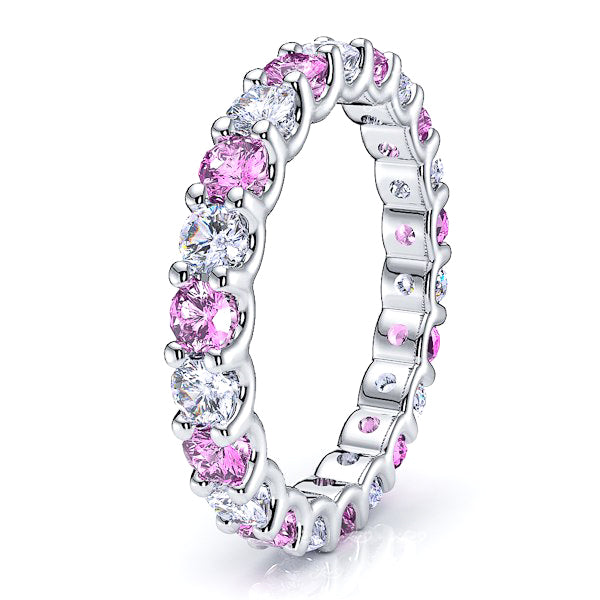 Diamond and Pink Sapphire