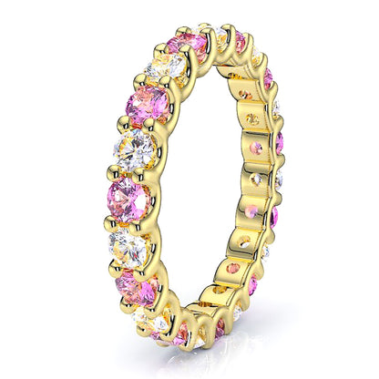 Yellow Diamond and Pink Sapphire