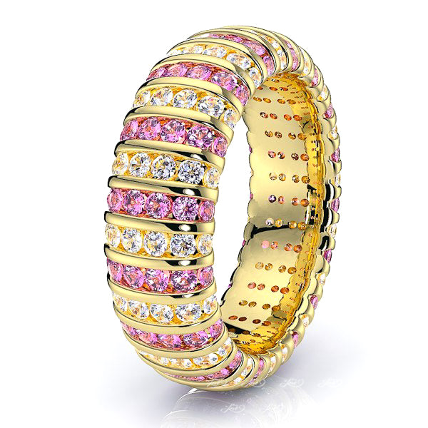 Yellow Diamond and Pink Sapphire