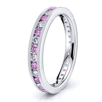 White Diamond and Pink Sapphire