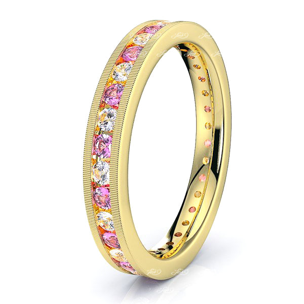 Yellow Diamond and Pink Sapphire
