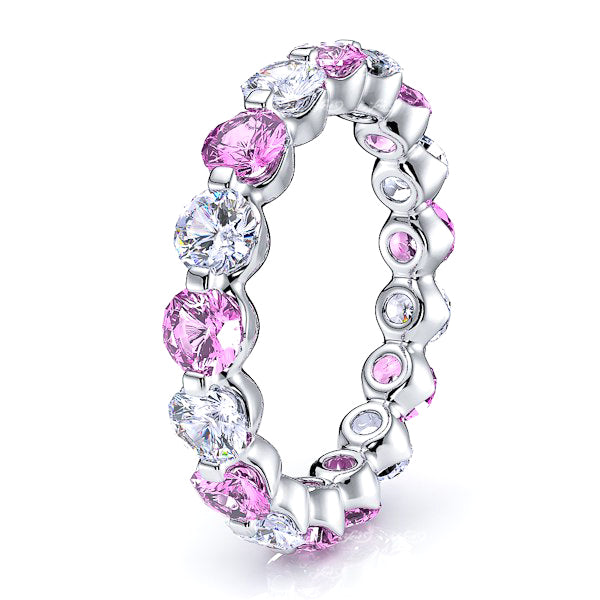White Diamond and Pink Sapphire