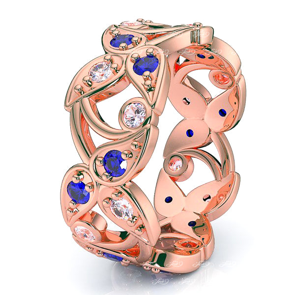 Rose Diamond and Blue Sapphire