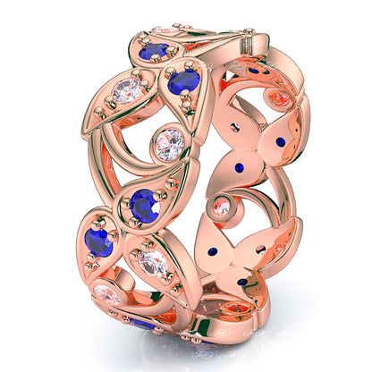 Rose Diamond and Blue Sapphire