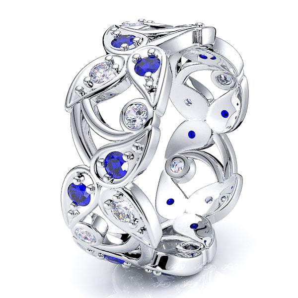 White Diamond and Blue Sapphire