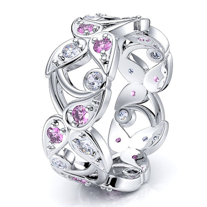 White Diamond and Pink Sapphire