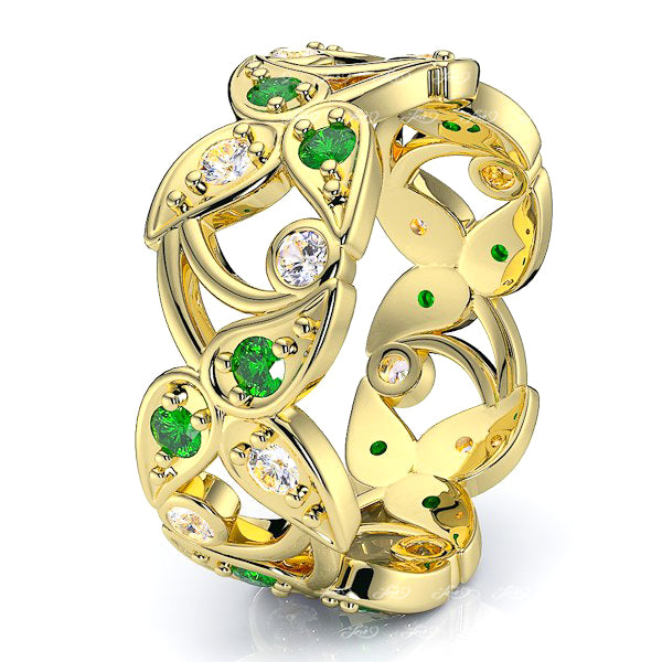 Yellow Diamond and Emerald