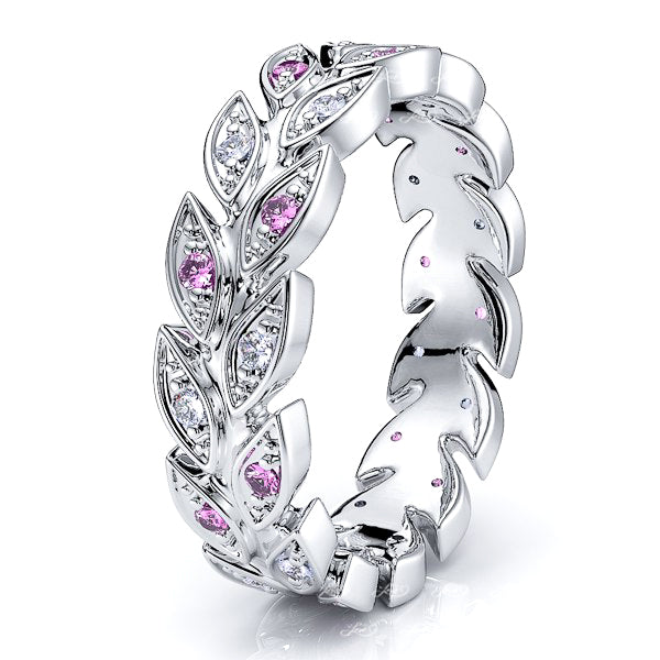 White Diamond and Pink Sapphire