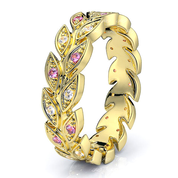 Yellow Diamond and Pink Sapphire