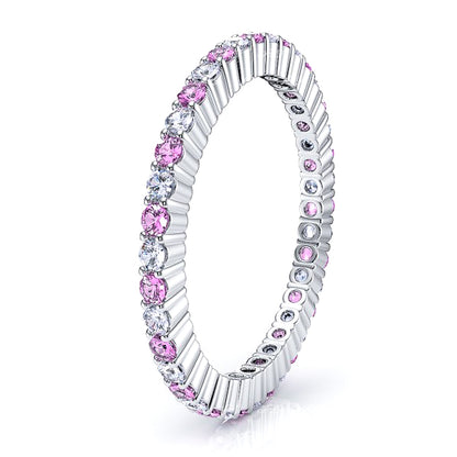 White Diamond and Pink Sapphire