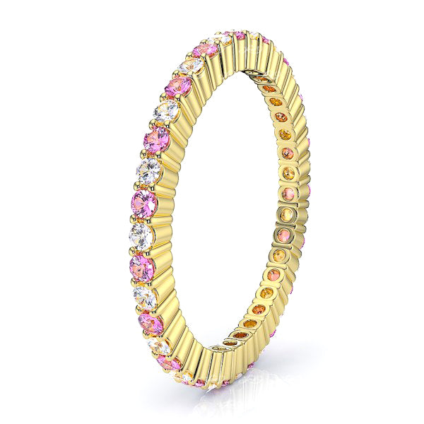 Yellow Diamond and Pink Sapphire