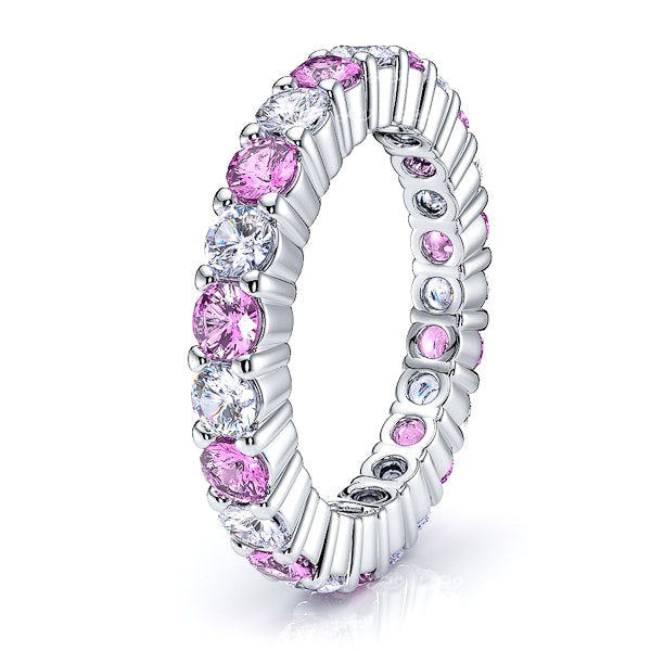 Diamond and Pink Sapphire