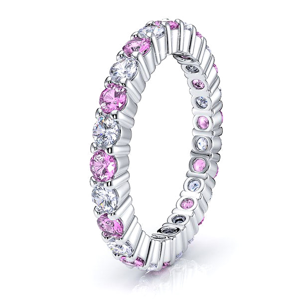 White Diamond and Pink Sapphire
