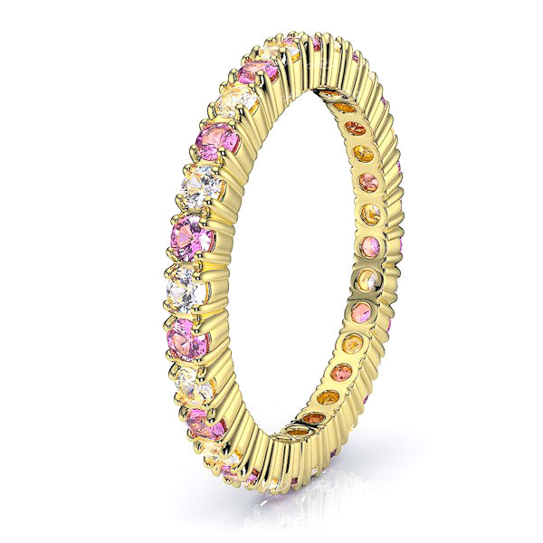 Yellow Diamond and Pink Sapphire
