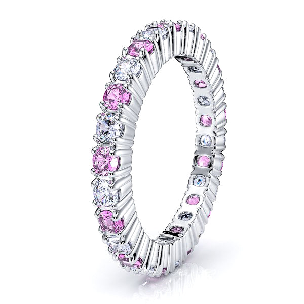 Diamond and Pink Sapphire