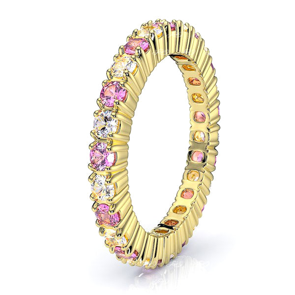 Yellow Diamond and Pink Sapphire