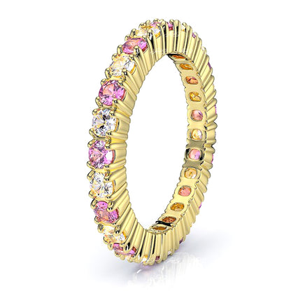 Yellow Diamond and Pink Sapphire