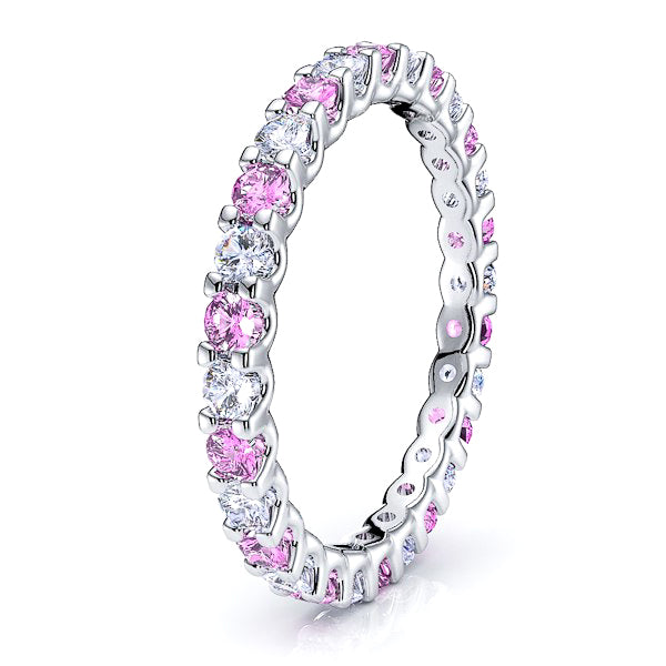 Diamond and Pink Sapphire