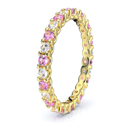 Yellow Diamond and Pink Sapphire