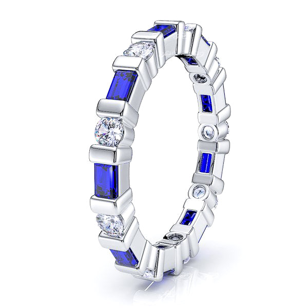 White Diamond and Blue Sapphire