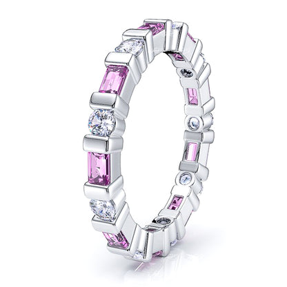 White Diamond and Pink Sapphire