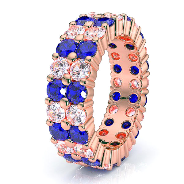 Rose Diamond and Blue Sapphire