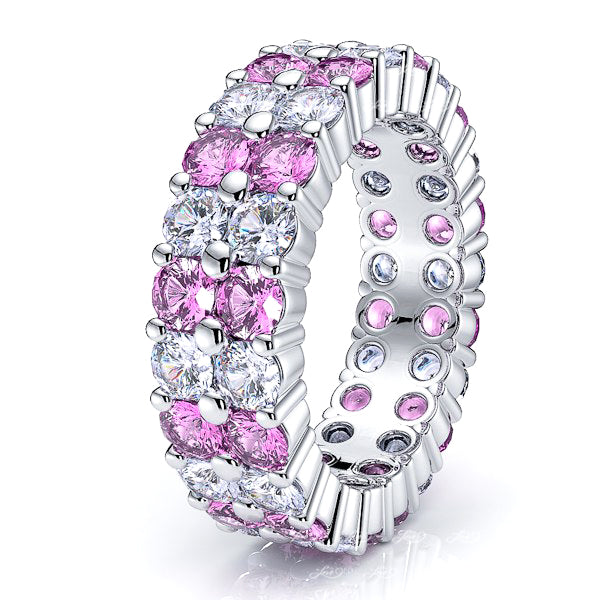 Diamond and Pink Sapphire