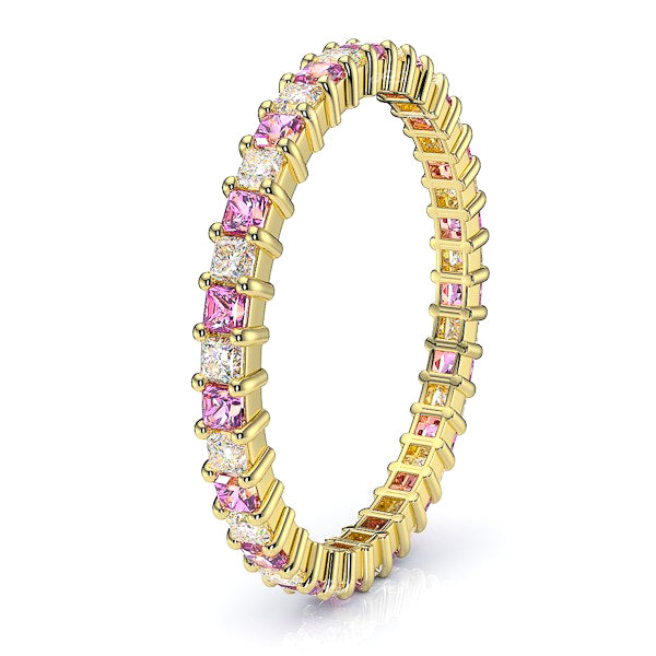 Yellow Diamond and Pink Sapphire