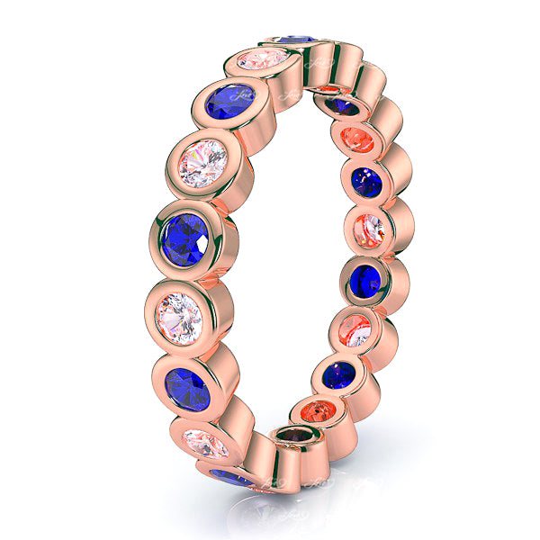 Rose Diamond and Blue Sapphire