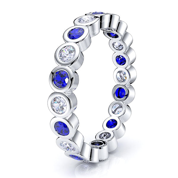 White Diamond and Blue Sapphire