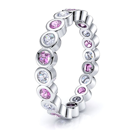 White Diamond and Pink Sapphire