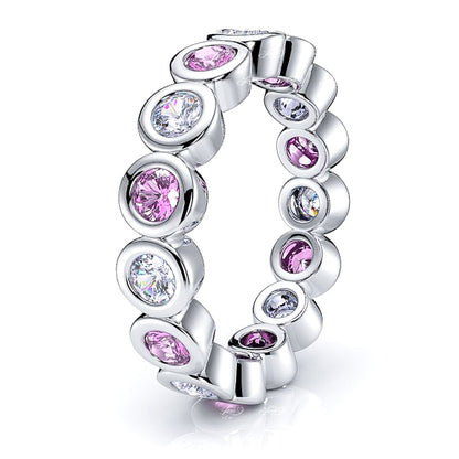 White Diamond and Pink Sapphire