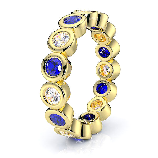 Yellow Diamond and Blue Sapphire