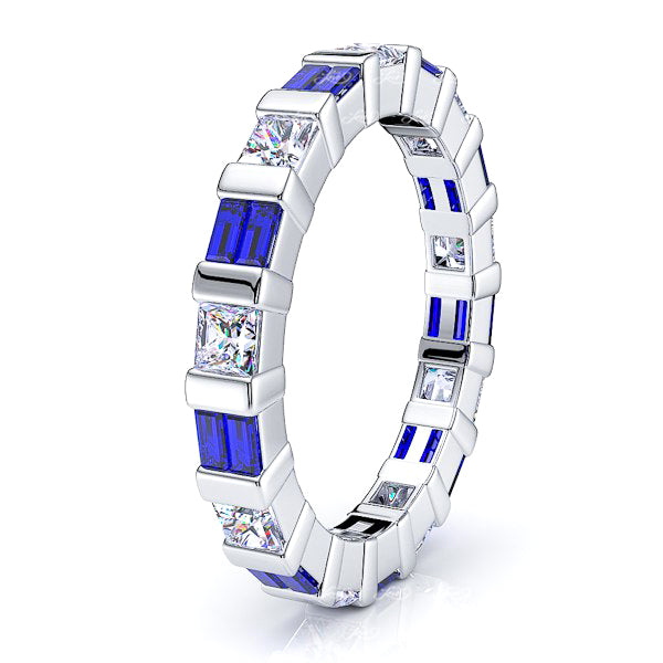 White Diamond and Blue Sapphire