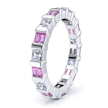 White Diamond and Pink Sapphire