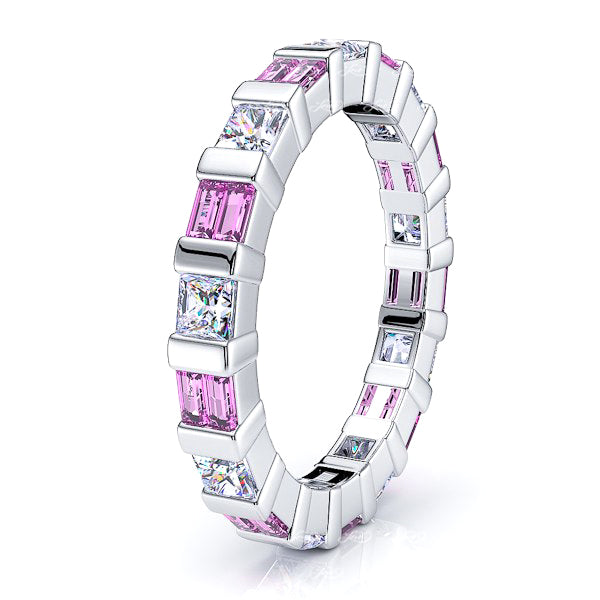Diamond and Pink Sapphire