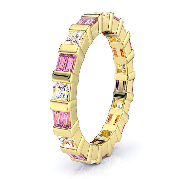 Yellow Diamond and Pink Sapphire