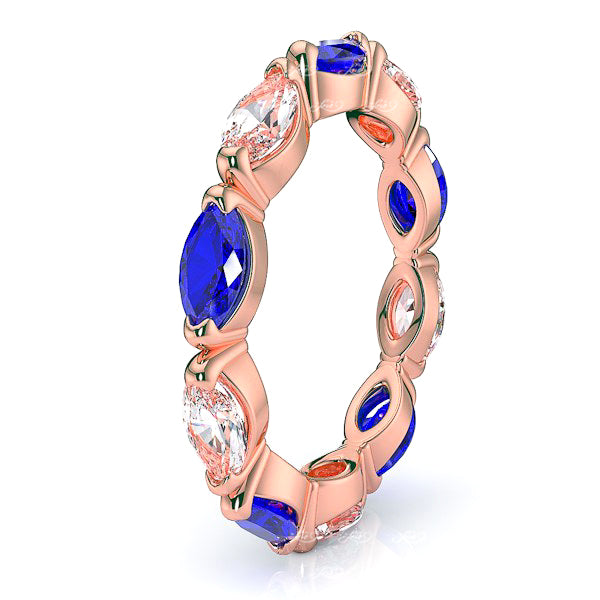 Rose Diamond and Blue Sapphire