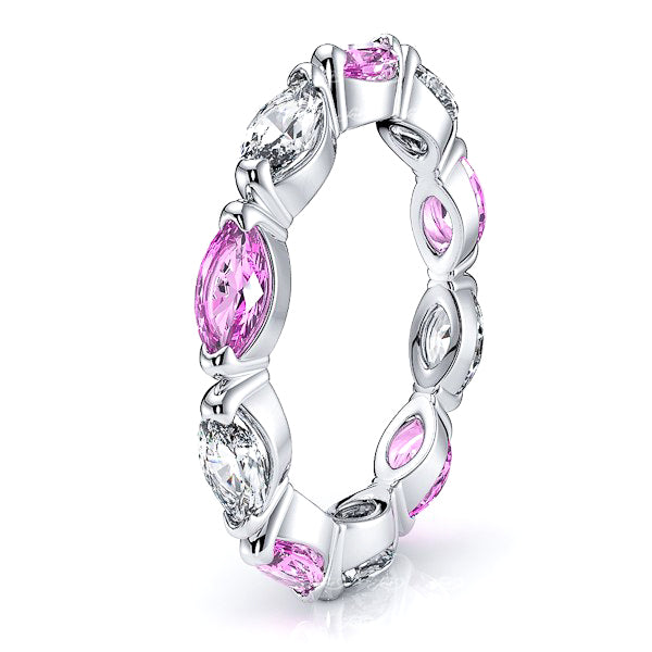White Diamond and Pink Sapphire