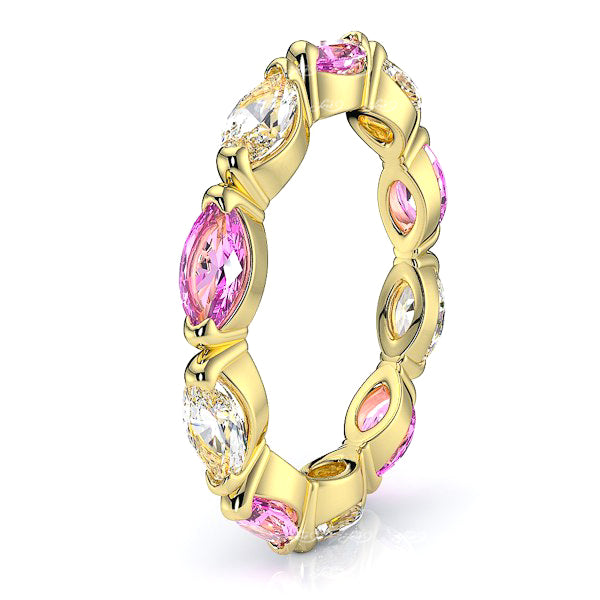 Yellow Diamond and Pink Sapphire