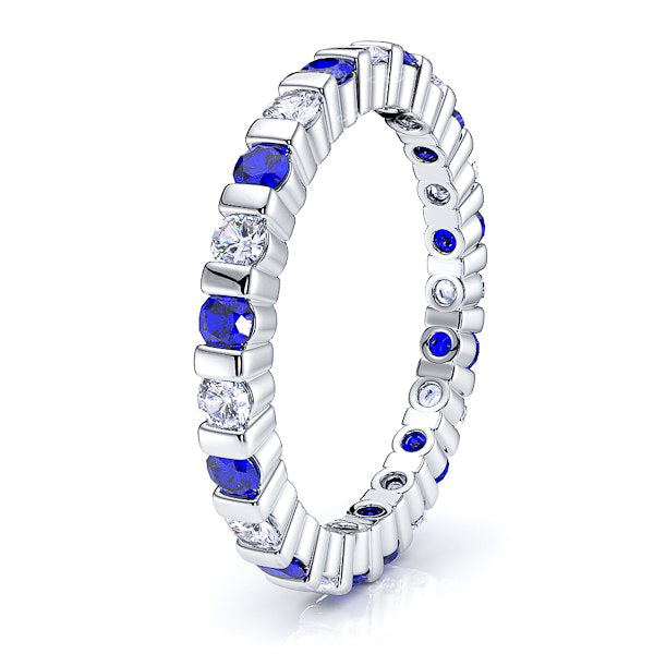 White Diamond and Blue Sapphire
