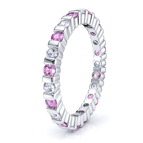 White Diamond and Pink Sapphire