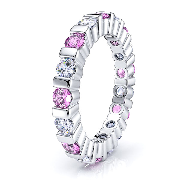 Diamond and Pink Sapphire