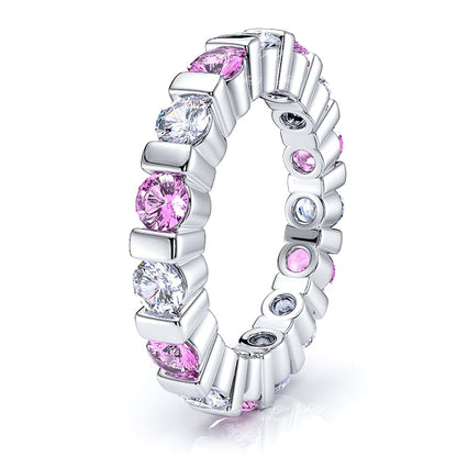 White Diamond and Pink Sapphire